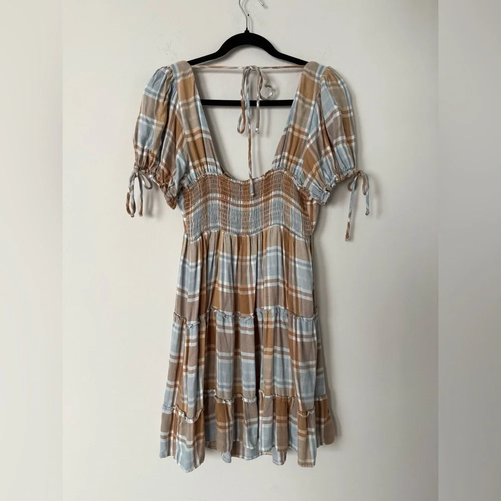 Show Me Your Mumu Maryellen Tiered Mini Dress in Georgetown Plaid - Picture 15 of 16
